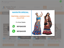 Tablet Screenshot of pinnacleethnicwear.com